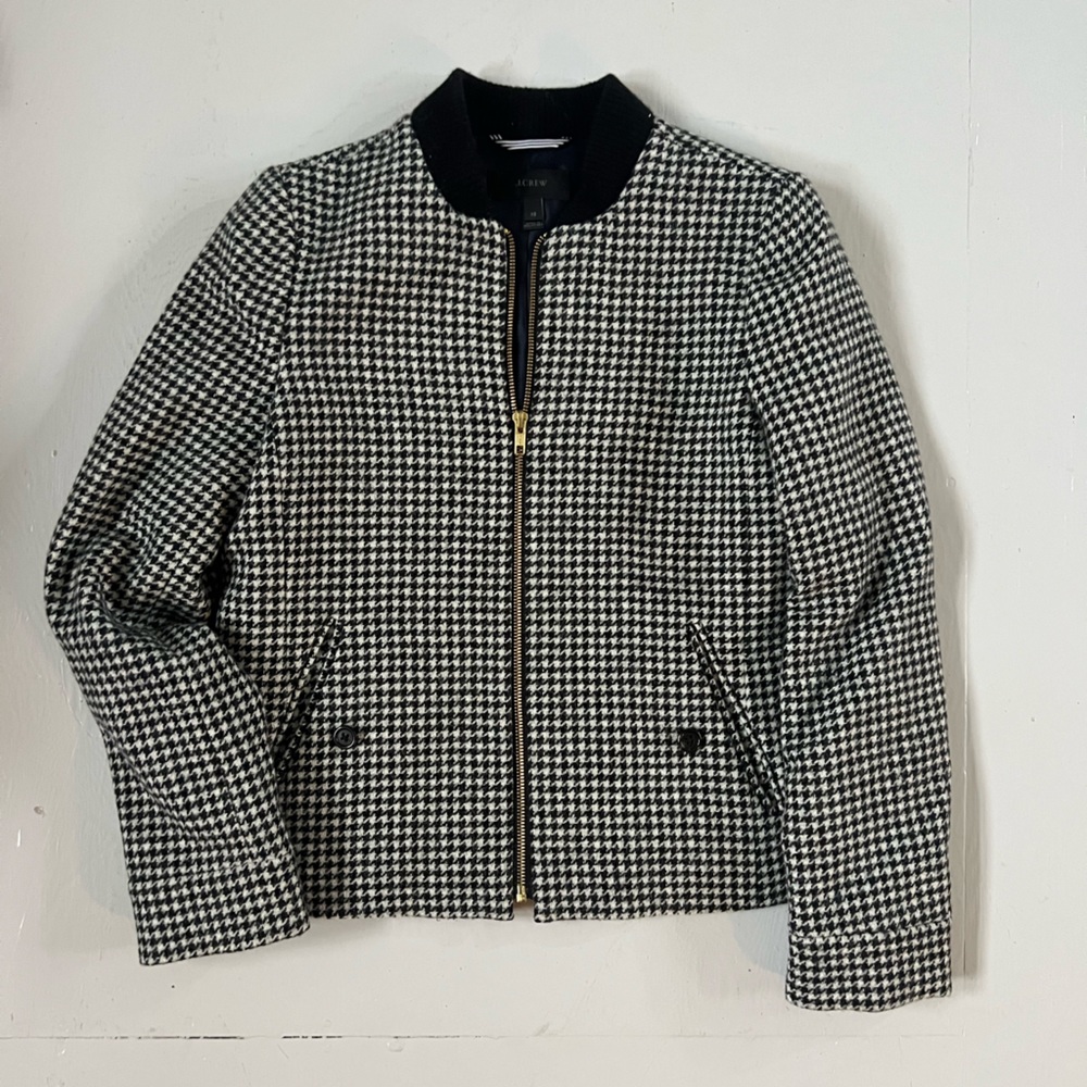 Houndstooth Bomber Jacket